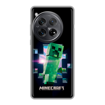 Силиконовый чехол на OnePlus 12 с принтом Майнкрафт Minecraft