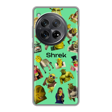 Силиконовый чехол на OnePlus 12 с принтом Шрек Shrek Силиконовый чехол на OnePlus 12 с принтом Шрек Shrek