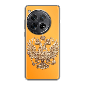 Силиконовый чехол на OnePlus 12 с принтом Герб Флаг России Силиконовый чехол на OnePlus 12 с принтом Герб Флаг России