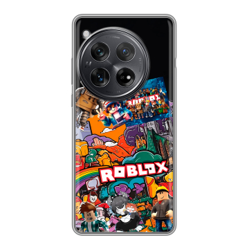 Силиконовый чехол на OnePlus 12 с принтом Roblox Роблокс