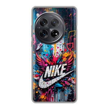 Силиконовый чехол на OnePlus 12 с принтом Nike Найк