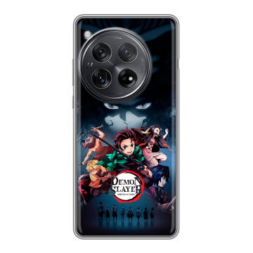Силиконовый чехол на OnePlus 12 с принтом Demon Slayer Клинок рассекающий демонов