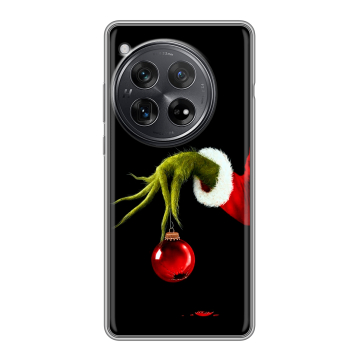 Силиконовый чехол на OnePlus 12 с принтом Новый год Гринч Силиконовый чехол на OnePlus 12 с принтом Новый год Гринч