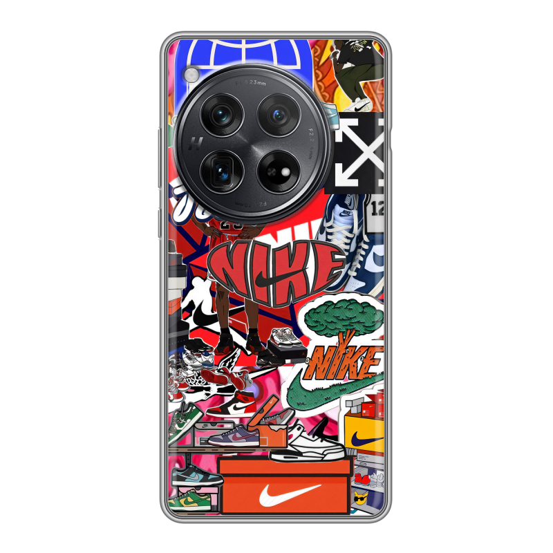 Силиконовый чехол на OnePlus 12 с принтом Найк Nike яркий Силиконовый чехол на OnePlus 12 с принтом Найк Nike яркий