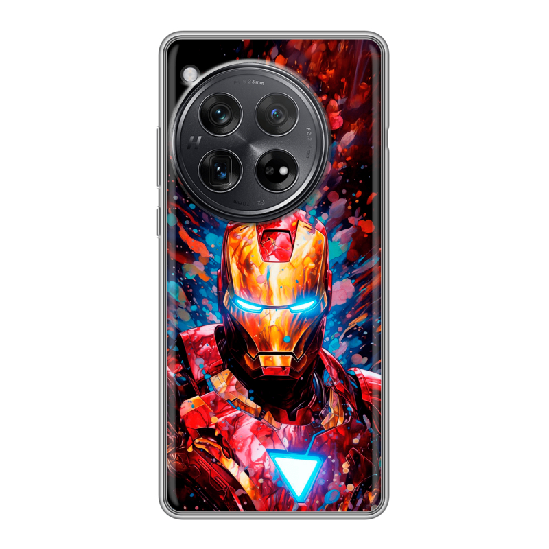 Силиконовый чехол на OnePlus 12 с принтом Железный человек Ironman Силиконовый чехол на OnePlus 12 с принтом Железный человек Ironman