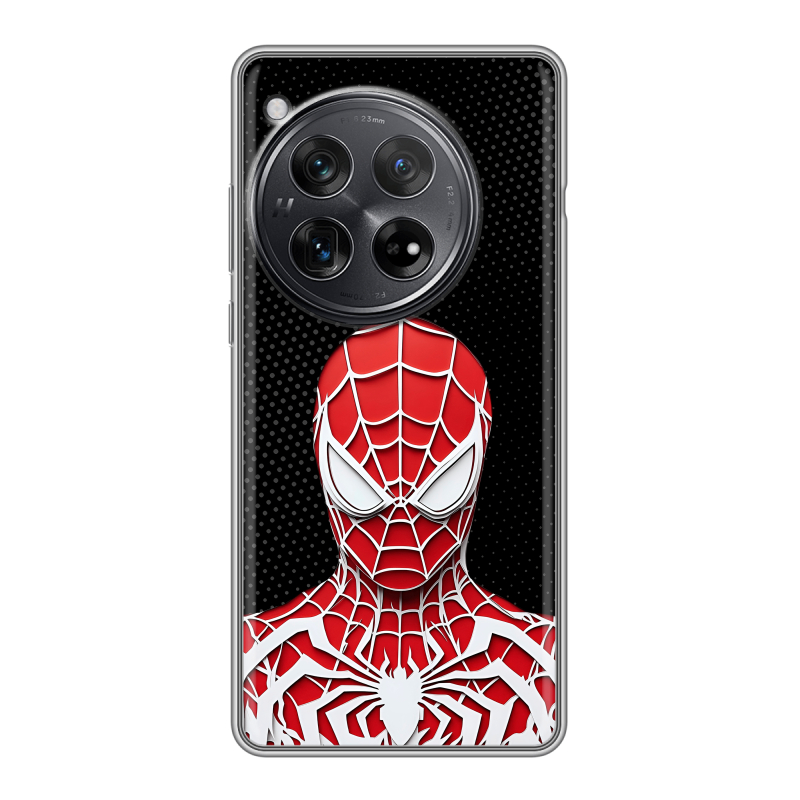 Силиконовый чехол на OnePlus 12 с принтом человек паук spiderman Силиконовый чехол на OnePlus 12 с принтом человек паук spiderman