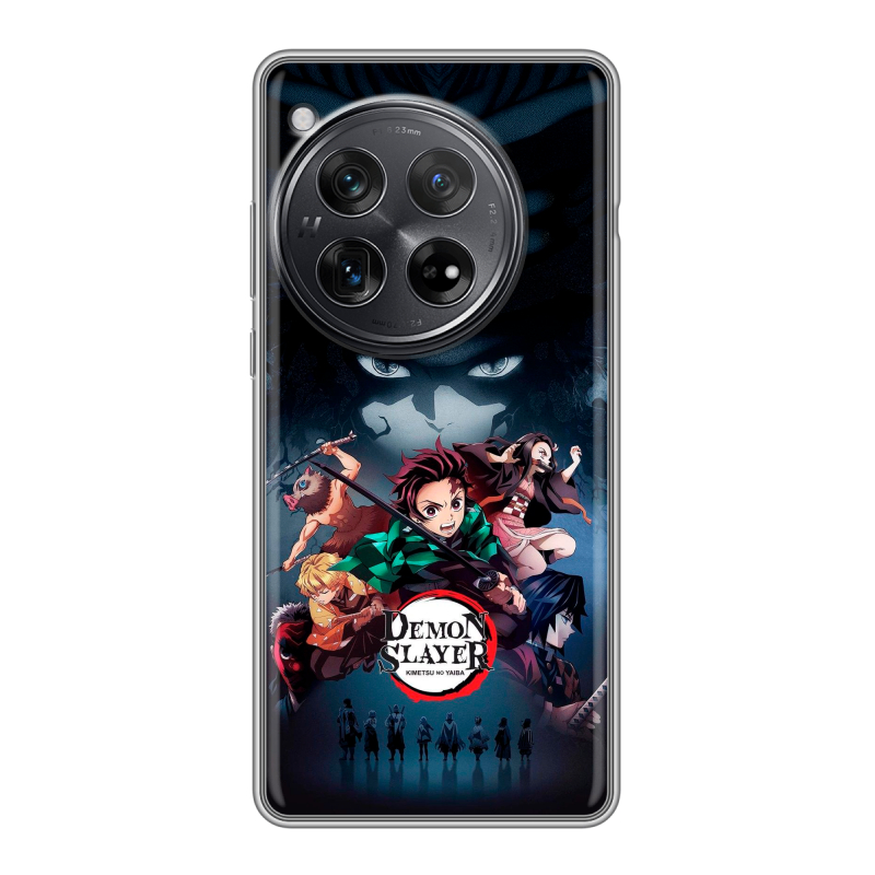Силиконовый чехол на OnePlus 12 с принтом Demon Slayer Клинок рассекающий демонов Силиконовый чехол на OnePlus 12 с принтом Demon Slayer Клинок рассекающий демонов