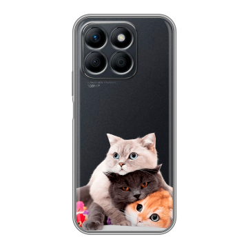 Силиконовый чехол на Honor X8b с принтом Кошки Силиконовый чехол на Honor X8b с принтом Кошки