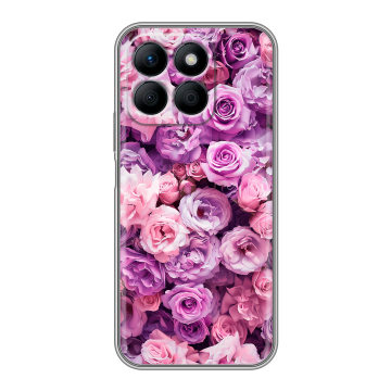 Силиконовый чехол на Honor X8b с принтом лавандовые розы