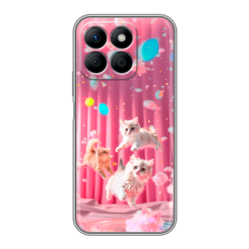 Силиконовый чехол на Honor X8b с принтом милые котики