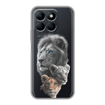 Силиконовый чехол на Honor X8b с принтом Львы