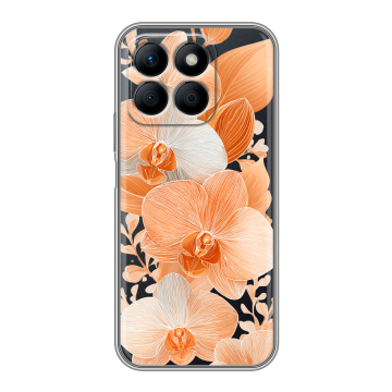 Силиконовый чехол на Honor X8b с принтом Бежевые цветы
