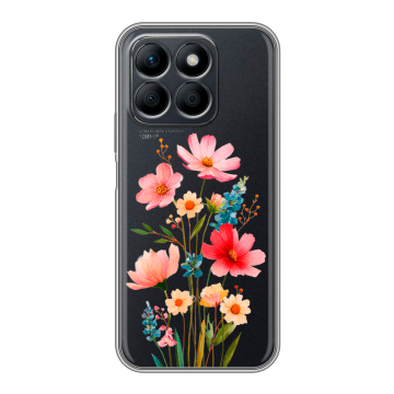 Силиконовый чехол на Honor X8b с принтом Цветы