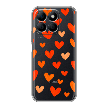 Силиконовый чехол на Honor X8b с принтом Сердечки