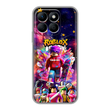 Силиконовый чехол на Honor X8b с принтом Roblox Роблокс