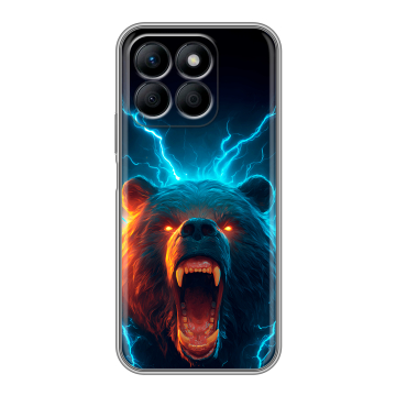 Силиконовый чехол на Honor X8b с принтом Медведь