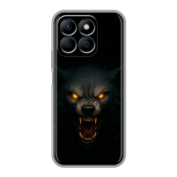 Силиконовый чехол на Honor X8b с принтом Волк