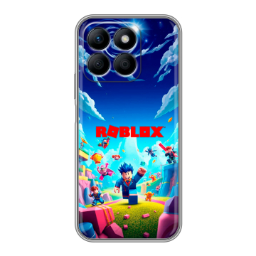 Силиконовый чехол на Honor X8b с принтом Roblox Роблокс