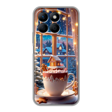 Силиконовый чехол на Honor X8b с принтом Новый год