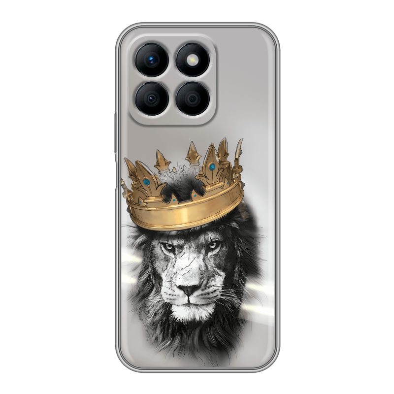 Силиконовый чехол на Honor X8b с принтом Лев с короной Силиконовый чехол на Honor X8b с принтом Лев с короной