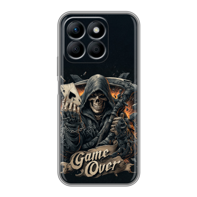 Силиконовый чехол на Honor X8b с принтом Скелет карты Силиконовый чехол на Honor X8b с принтом Скелет карты