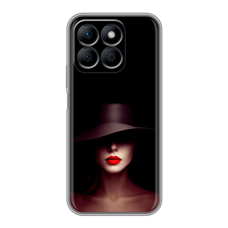 Силиконовый чехол на Honor X8b с принтом Девушка в шляпе Силиконовый чехол на Honor X8b с принтом Девушка в шляпе