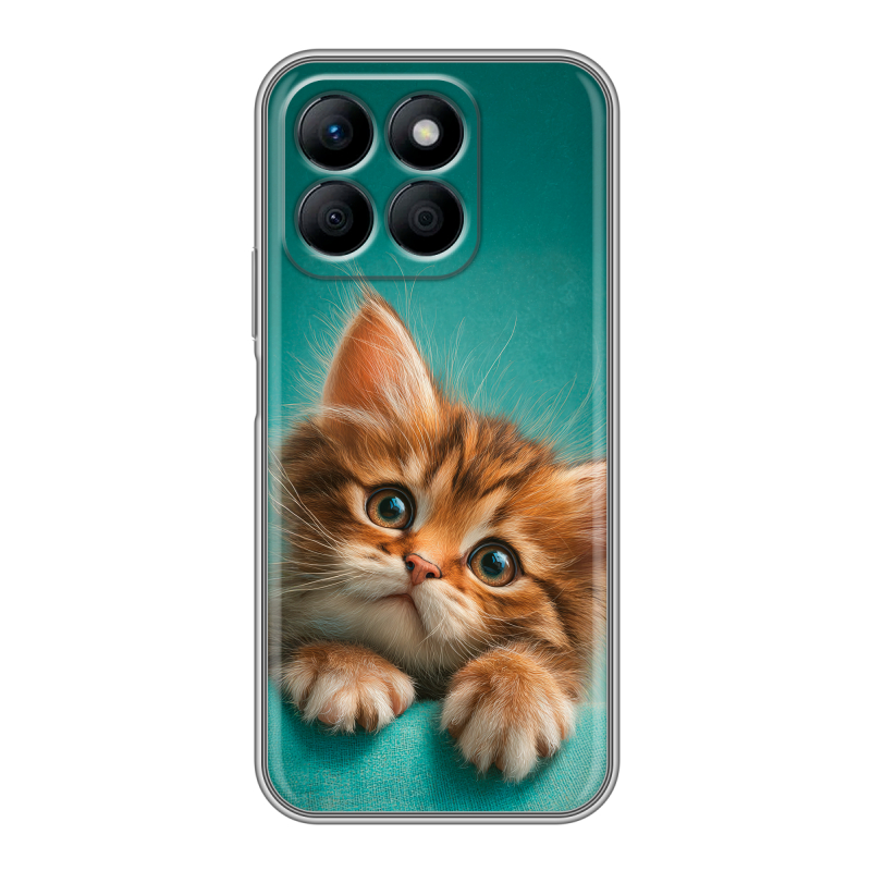 Силиконовый чехол на Honor X8b с принтом котенок Силиконовый чехол на Honor X8b с принтом котенок