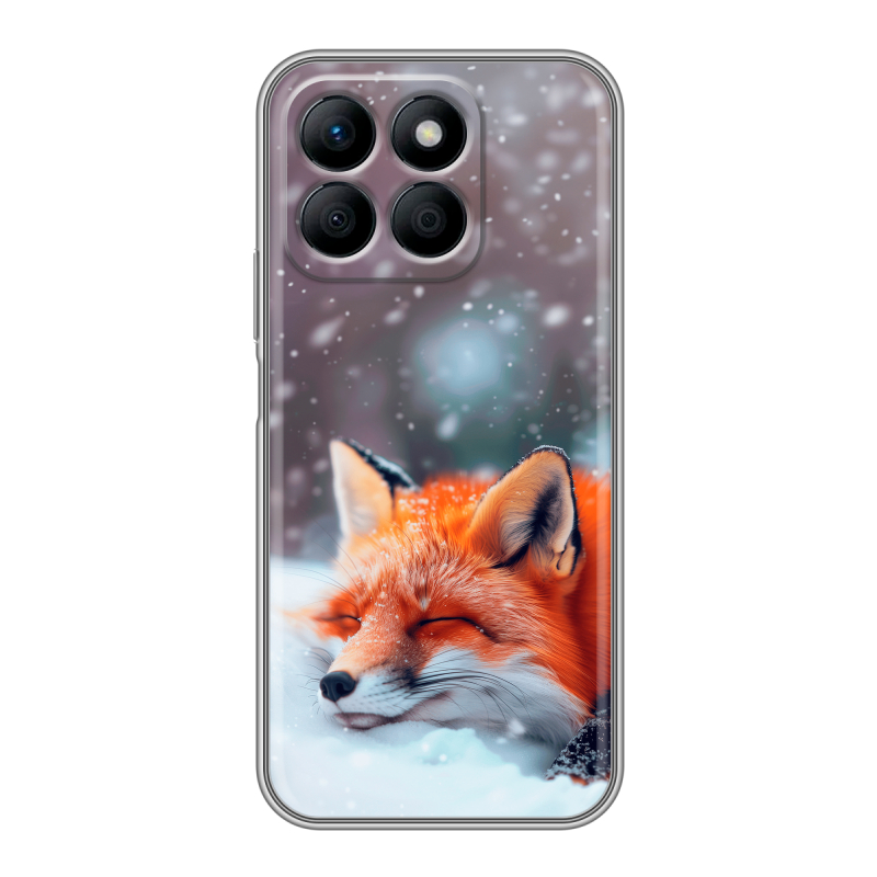 Силиконовый чехол на Honor X8b с принтом лиса Силиконовый чехол на Honor X8b с принтом лиса