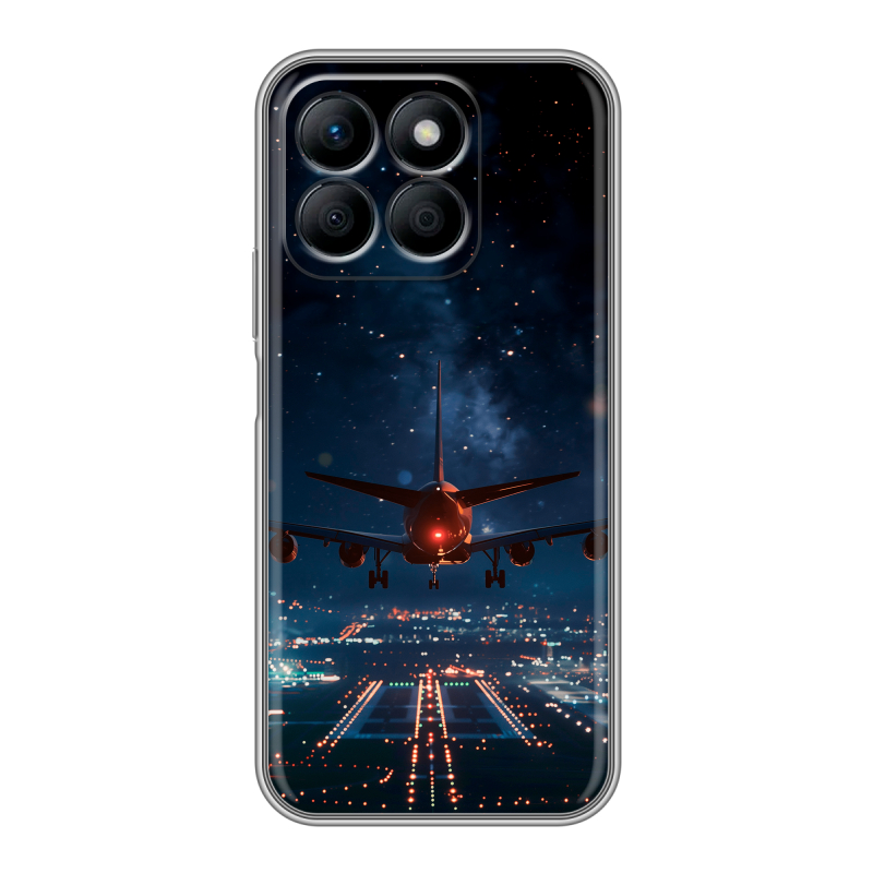 Силиконовый чехол на Honor X8b с принтом самолет Силиконовый чехол на Honor X8b с принтом самолет