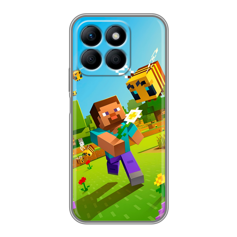 Силиконовый чехол на Honor X8b с принтом Майнкрафт Minecraft Силиконовый чехол на Honor X8b с принтом Майнкрафт Minecraft