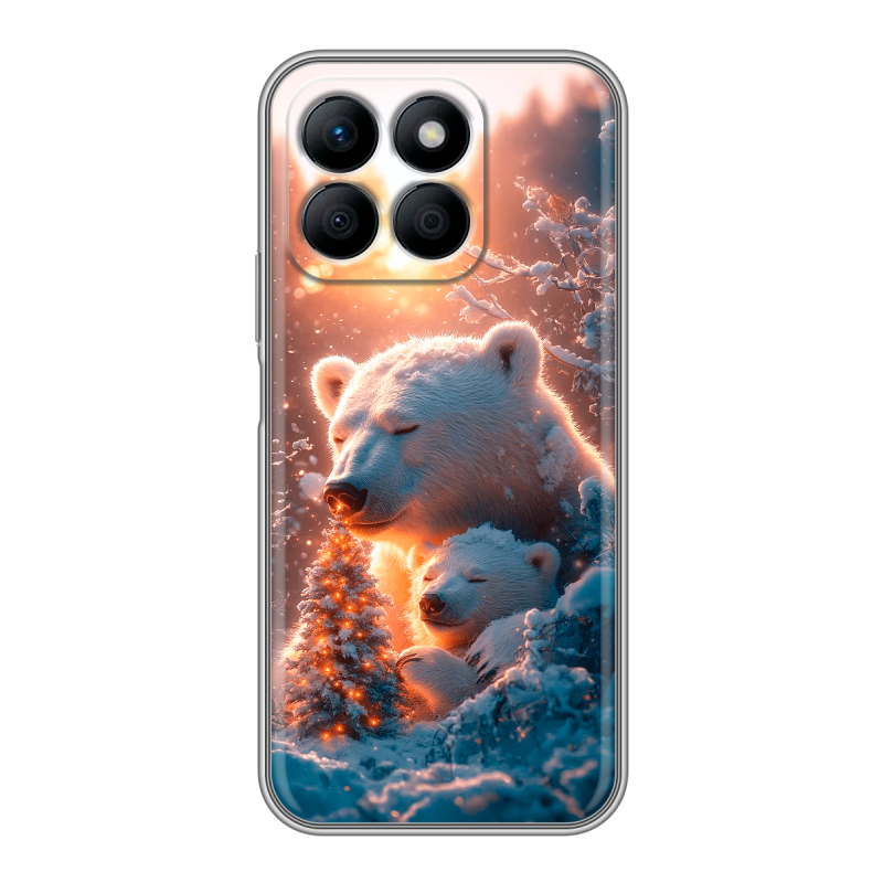 Силиконовый чехол на Honor X8b с принтом Новый год Силиконовый чехол на Honor X8b с принтом Новый год