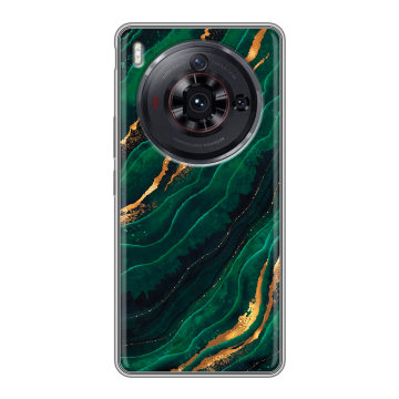 Силиконовый чехол на ZTE Nubia Z50S Pro с принтом Мрамор зеленое золото Силиконовый чехол на ZTE Nubia Z50S Pro с принтом Мрамор зеленое золото