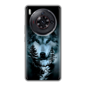 Силиконовый чехол на ZTE Nubia Z50S Pro с принтом Лесной волк Силиконовый чехол на ZTE Nubia Z50S Pro с принтом Лесной волк