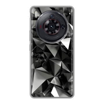 Силиконовый чехол на ZTE Nubia Z50S Pro с принтом Черные кристаллы Силиконовый чехол на ZTE Nubia Z50S Pro с принтом Черные кристаллы