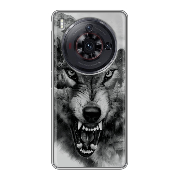 Силиконовый чехол на ZTE Nubia Z50S Pro с принтом Волк