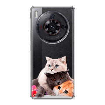 Силиконовый чехол на ZTE Nubia Z50S Pro с принтом Кошки Силиконовый чехол на ZTE Nubia Z50S Pro с принтом Кошки