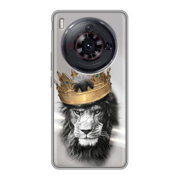 Силиконовый чехол на ZTE Nubia Z50S Pro с принтом Лев с короной Силиконовый чехол на ZTE Nubia Z50S Pro с принтом Лев с короной