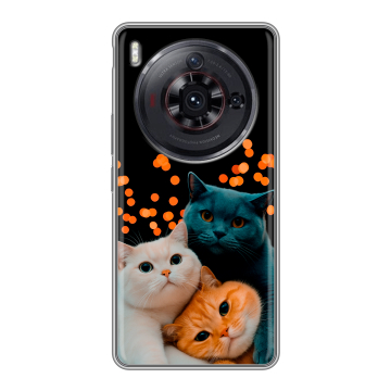 Силиконовый чехол на ZTE Nubia Z50S Pro с принтом Кошки Силиконовый чехол на ZTE Nubia Z50S Pro с принтом Кошки