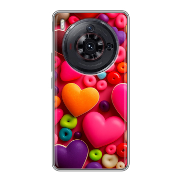 Силиконовый чехол на ZTE Nubia Z50S Pro с принтом Сердечки