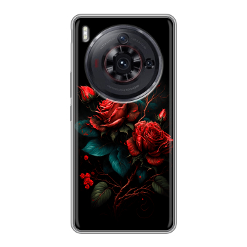 Силиконовый чехол на ZTE Nubia Z50S Pro с принтом Розы красные