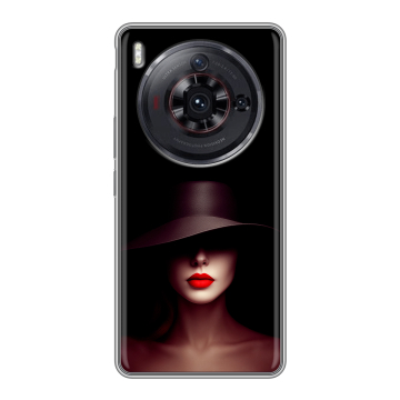 Силиконовый чехол на ZTE Nubia Z50S Pro с принтом Девушка в шляпе