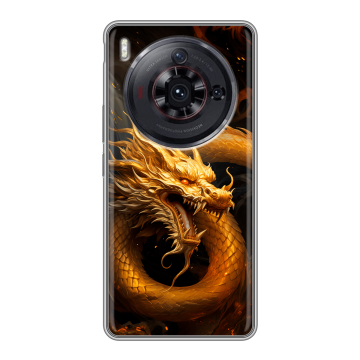 Силиконовый чехол на ZTE Nubia Z50S Pro с принтом Золотой дракон