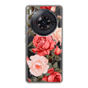 Силиконовый чехол на ZTE Nubia Z50S Pro с принтом Розы