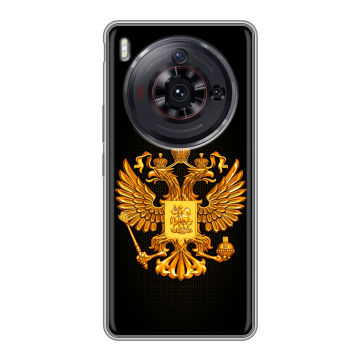 Силиконовый чехол на ZTE Nubia Z50S Pro с принтом Герб России желтый