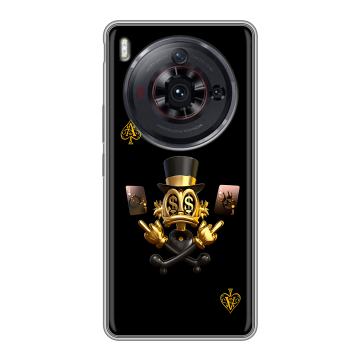 Силиконовый чехол на ZTE Nubia Z50S Pro с принтом Золотой скрудж макдак