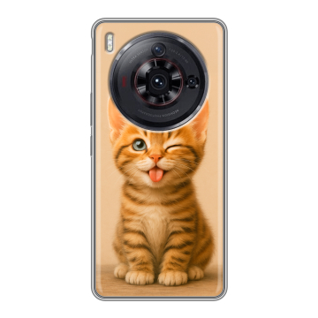 Силиконовый чехол на ZTE Nubia Z50S Pro с принтом котенок