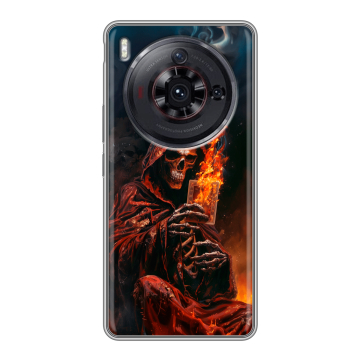 Силиконовый чехол на ZTE Nubia Z50S Pro с принтом Скелет и карты