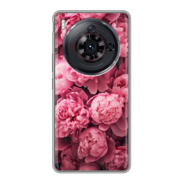 Силиконовый чехол на ZTE Nubia Z50S Pro с принтом цветы пионы