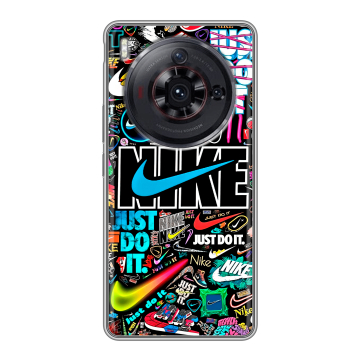 Силиконовый чехол на ZTE Nubia Z50S Pro с принтом найк nike черный