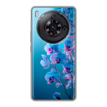 Силиконовый чехол на ZTE Nubia Z50S Pro с принтом голубые орхидеи